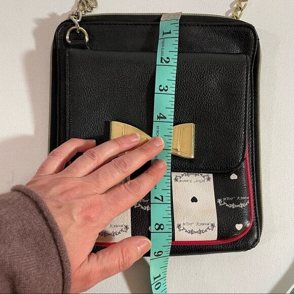 Betsey Johnson crossbody bag black bow tie - Picture 2 of 9